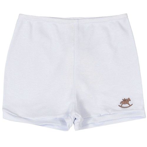 Short para bebê em suedine Branco - Up Baby