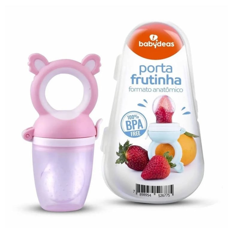 Porta Frutinha Babydeas Formato Anatômico 100% Bpa Free Azul 1 Unidade