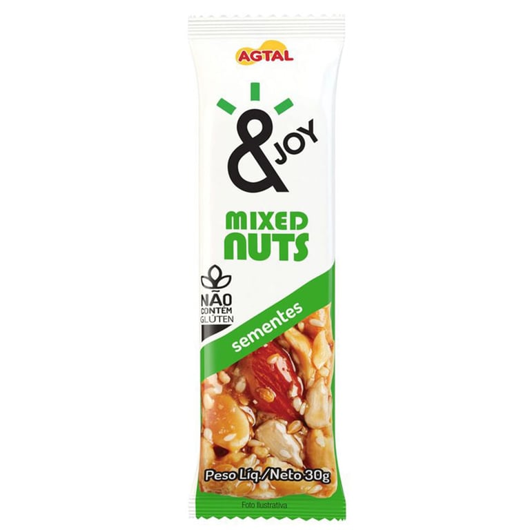 Barra De Cereais Agtal Mixed Nuts Sementes 30G - Agtal Mixed Nuts