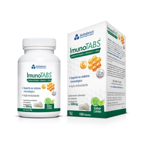 Suplemento Alimentar ImunoTABS 300mg Limão com 150 tabletes