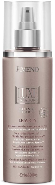 Leave-In Amend Luxe Creations Blonde Care Cabelos Loiros com 180ml