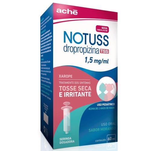 Notuss Dropropizina 1,5mg/ml Sabor Morango Xarope 120ml