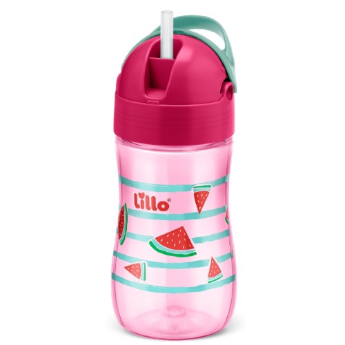 Copo Lillo Evolution com Canudo Rosa 300ml