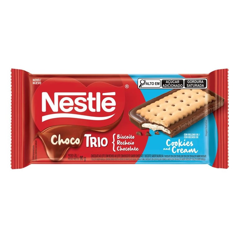 Biscoito Nestlé Chocobiscuit Chocolate Ao Leite 90g