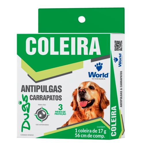 Coleira Antipulgas e Carrapatos Dugs para Cães 1 Unidade 17g