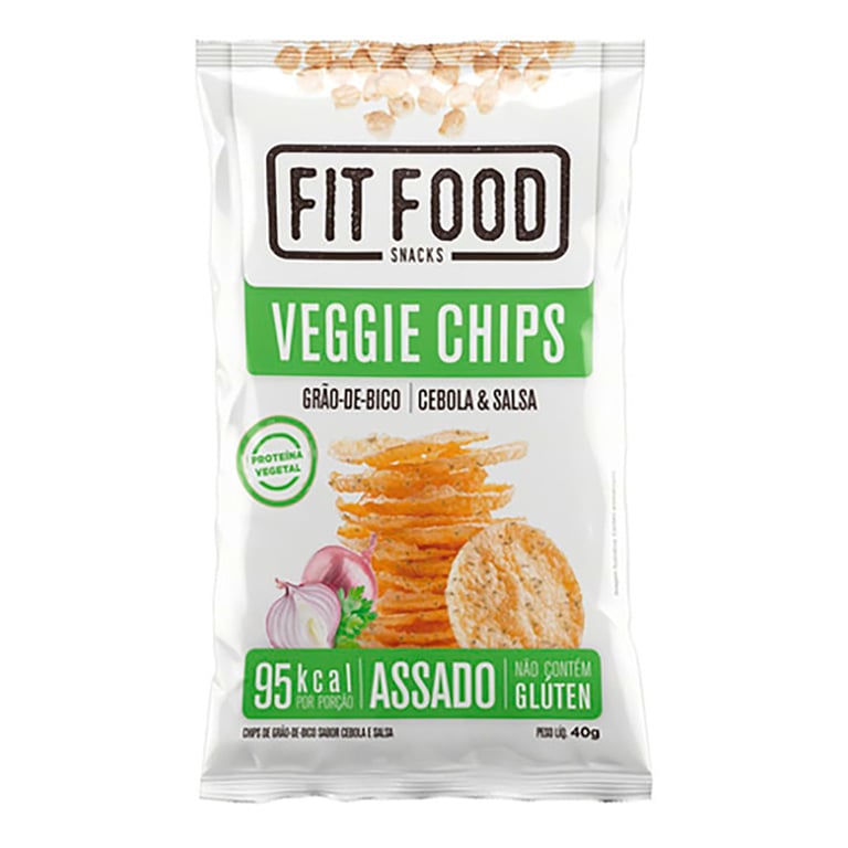 Veggie Chips Fit Food Grao de Bico Cebola e Salsa 40g