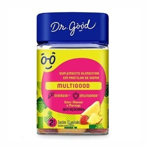 Suplemento Alimentar Dr. Good Multigood Abacaxi e Morango com 30 gomas