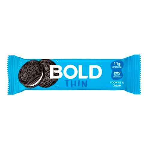 Barra de Proteína Bold Thin Cookies & Cream 40g