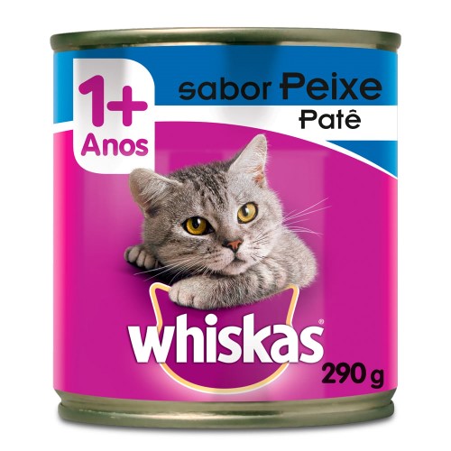 Ração Úmida Whiskas Adulto Lata Patê Peixe