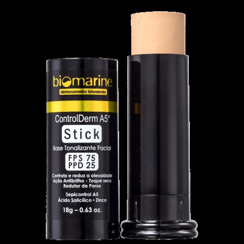 Biomarine Anti Acne Protetor Tonalizante Control Derm Stick FPS 75 PPD 25 Cor Natural