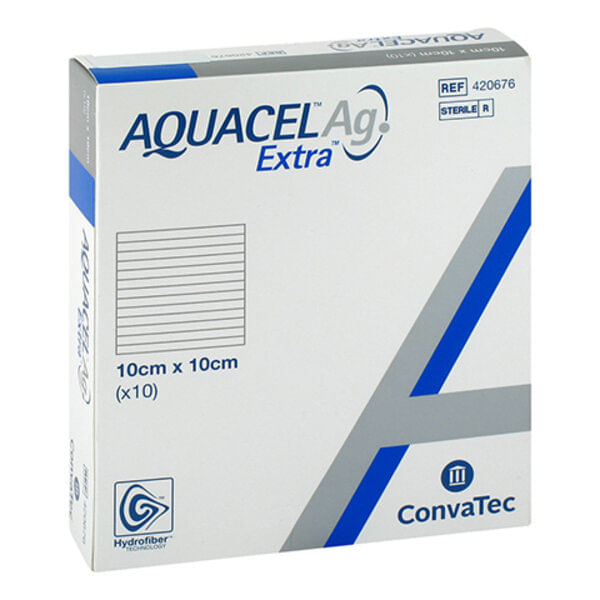 Curativo Aquacel Ag+ Extra Hidrofibra 10X10