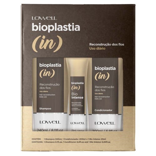 Lowell Bioplastia In Kit – Shampoo + Condicionador + Máscara