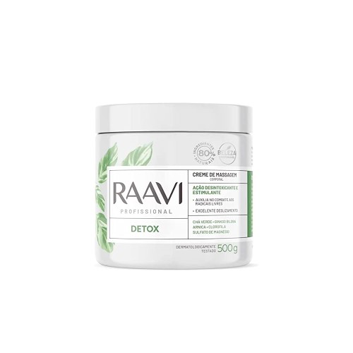 Creme Para Massagem Corporal Raavi Detox 500g