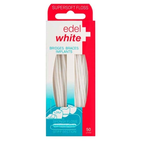 Fio Dental Suiço Edel White Supersoft Floss 50 Unidades