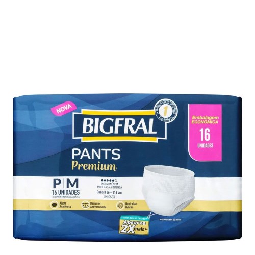 Roupa Íntima Descartável Bigfral PQ/MD 16 Unidades