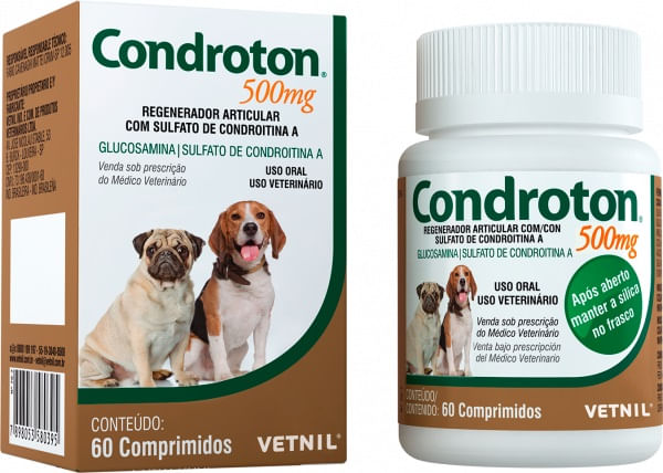 CONDROTON 500mg - frasco com 60 comprimidos