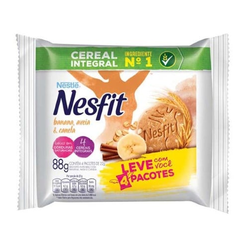 Biscoito Nesfit Banana Aveia e Canela 22g