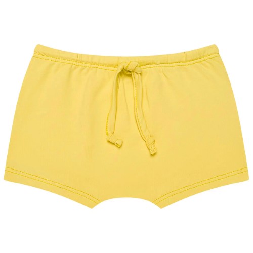 Sunga Boxer para bebê c/ proteção FPS 50+ Amarela - Baby Gut 