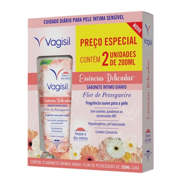 Vagisil Essências Delicadas Flor de Pessegueiro Kit – 2 Sabonetes Íntimos