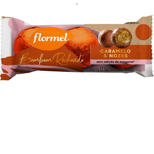 Bombom Flormel Recheado Caramelo e Nozes 37,5g