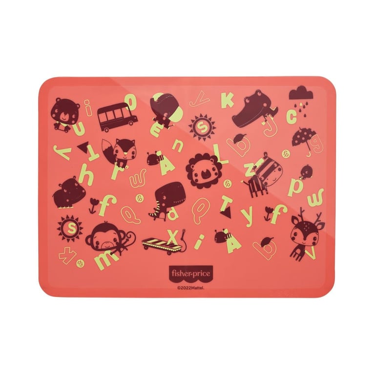 Lugar Americano Fisher Price Em Silicone Estampado Yummy Coral