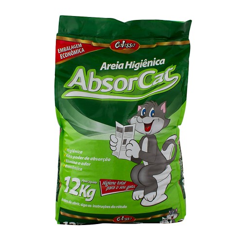 Areia Higiênica Absorcat Colosso para Gato 12kg