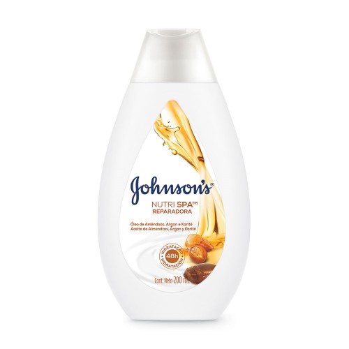 Loção Hidratante Corporal Johnson Nutri Spa Reparadora Óleo de Amêndoas com 200ml