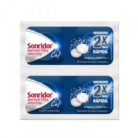 Sonridor Caf Paracetamol 500mg + Cafeína 65mg 2 comprimidos efervecentes