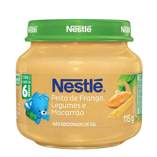 Papinha Nestlé Naturnes Macarrão, Legumes E Peito De Frango 115g