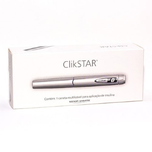 Caneta para Aplicação de Insulina Clikstar Prata