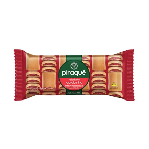 Biscoito Piraquê Roladinho De Goiaba 75g