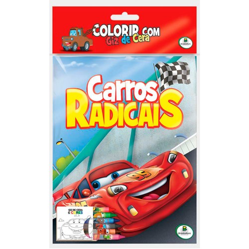 Colorir com Giz de Cera Carros Radicais Todo Livro