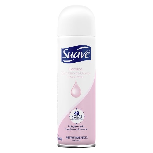 Desodorante Suave Hidratação Óleo de Girassol e Aloe Vera Aerosol Antitranspirante com 150ml