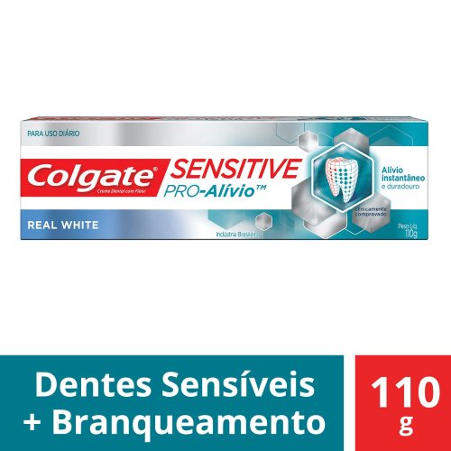 Creme Dental Colgate Sensitive Pro-Alívio Real White com 110g