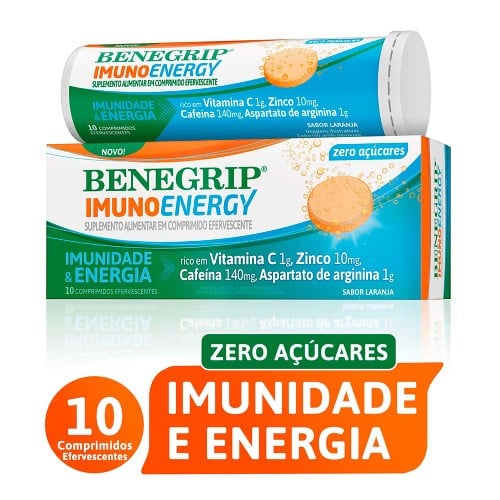 Benegrip Imuno Energy com 10 comprimidos efervescentes