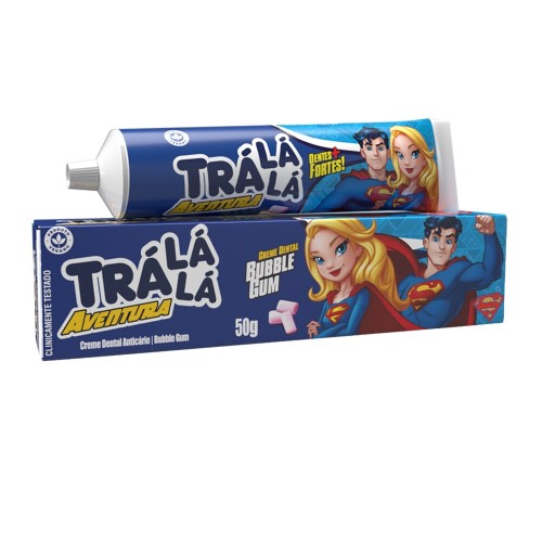 Creme Dental Trá Lá Lá Aventura Kids Bubble Gum 50g