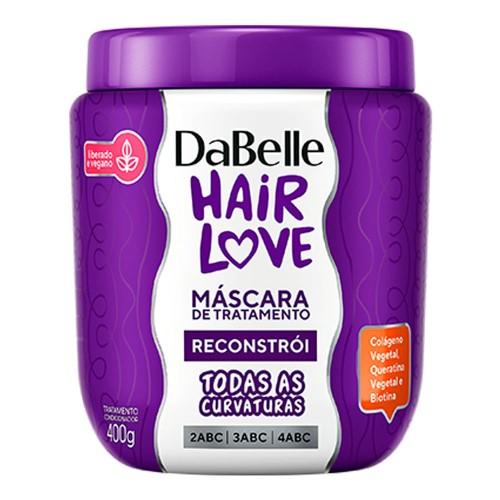 Máscara de Tratamento Dabelle Hair Love Reconstrói com 400g