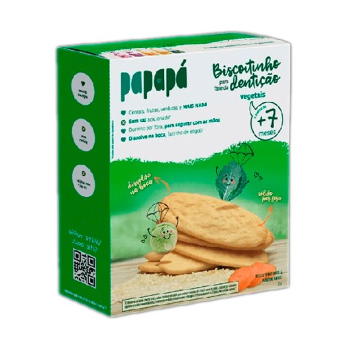 Biscoitinho para Fase da Dentição Papapá Vegetais 7+ Meses 36g