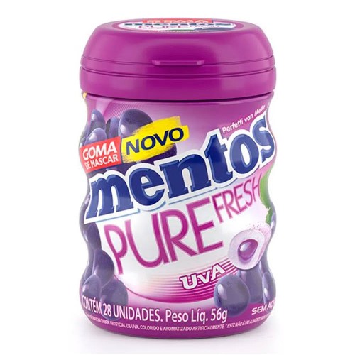 Goma Mentos Pure Fresh Uva 56g