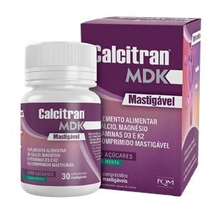 Calcitran MDK com 30 comprimidos mastigáveis