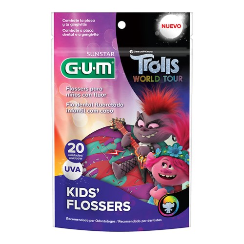 Fio dental Gum Flosser Trols 20 unidades