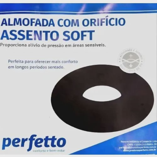 Almofada Redonda - Com Orifício - Anti-Escara - Assento Soft