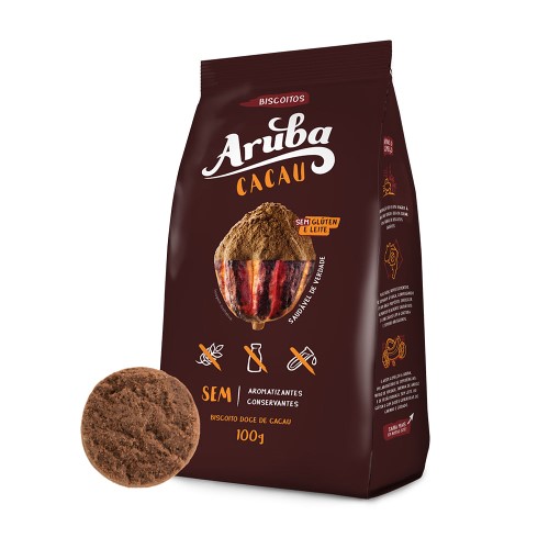 Biscoito De Chocolate Sem Glúten - Aruba - 100g