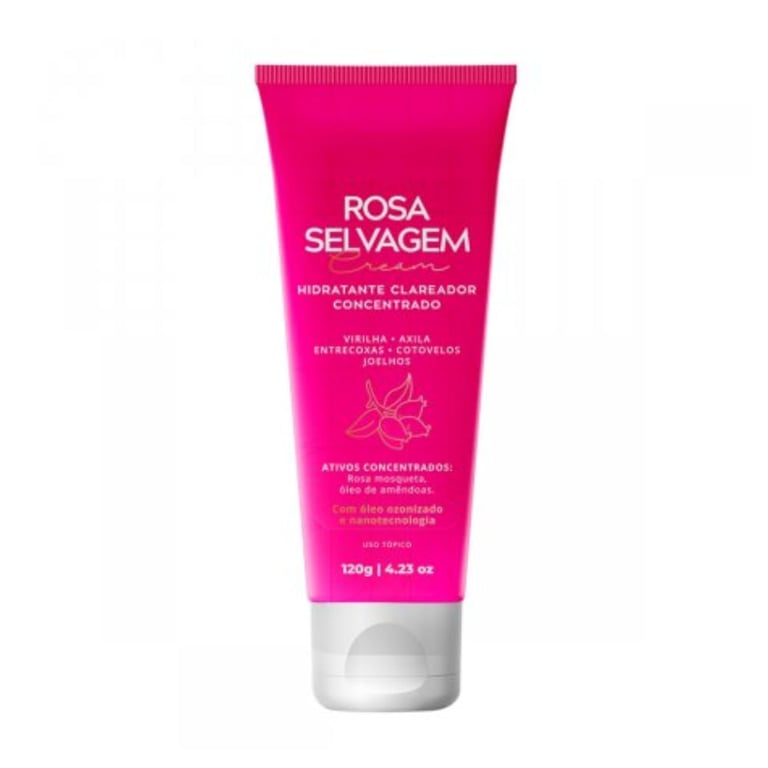 Creme Hidratante Rosa Selvagem Clareador Concentrado 120g