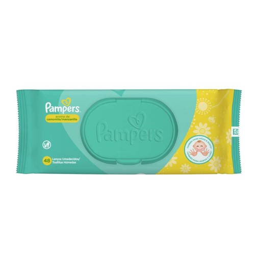 Lenços Umedecidos Pampers Aroma de Camomila 48 Unidades