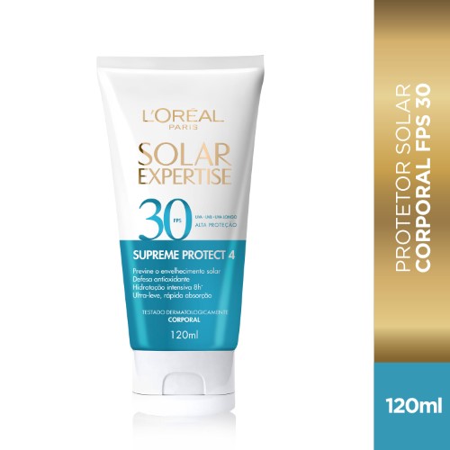 Protetor Solar Corporal L`oréal Paris Solar Expertise Supreme Protect 4 FPS 30 120ml