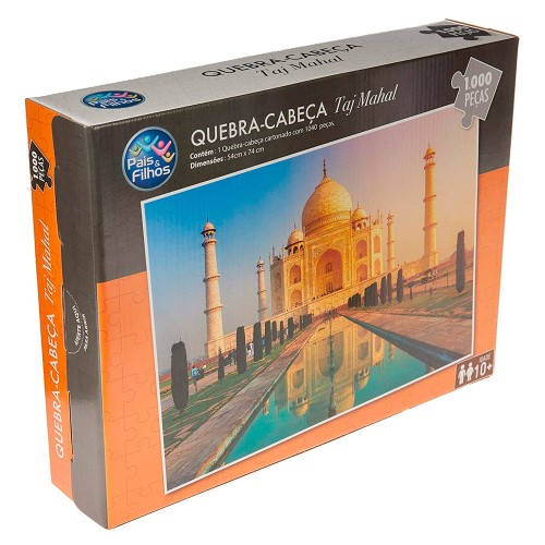 Brinquedo Quebra Cabeça Taj Mahal Pais & Filhos 1000 Peças