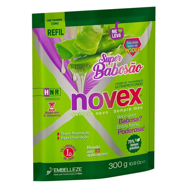 Creme De Tratamento Novex Super Babosão Refil 300g