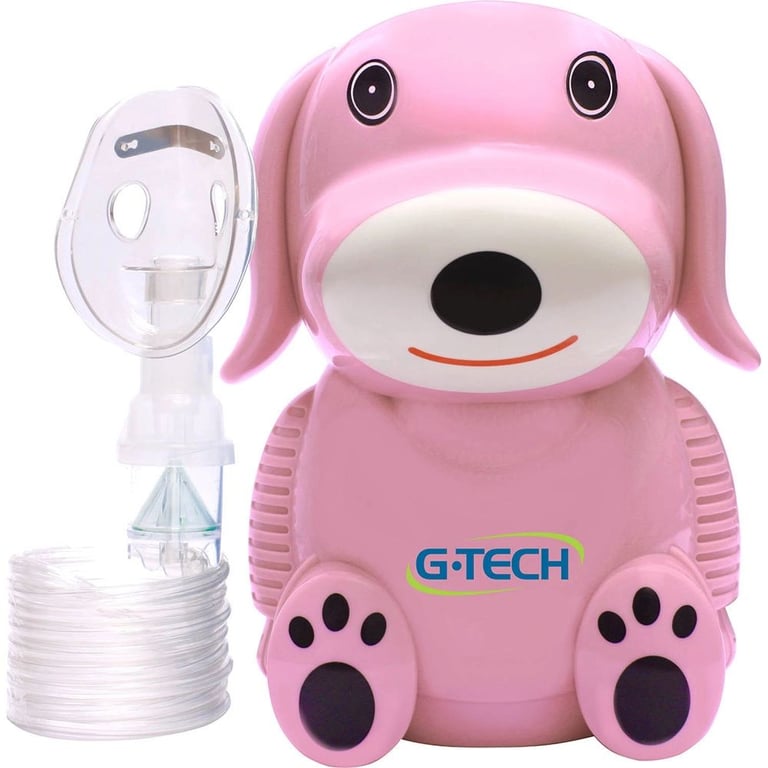 Inalador nebulizador G-Tech Dog bivolt Rosa