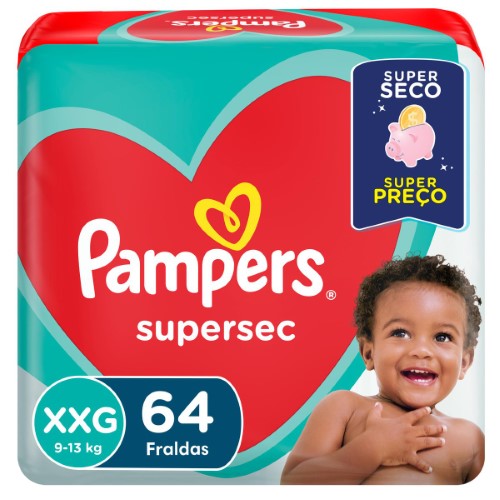 Fralda Pampers Supersec Xxg 64 Unidades